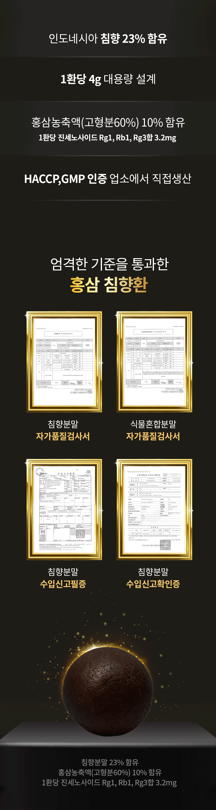 홍삼 침향환 200g (4gx50개입)