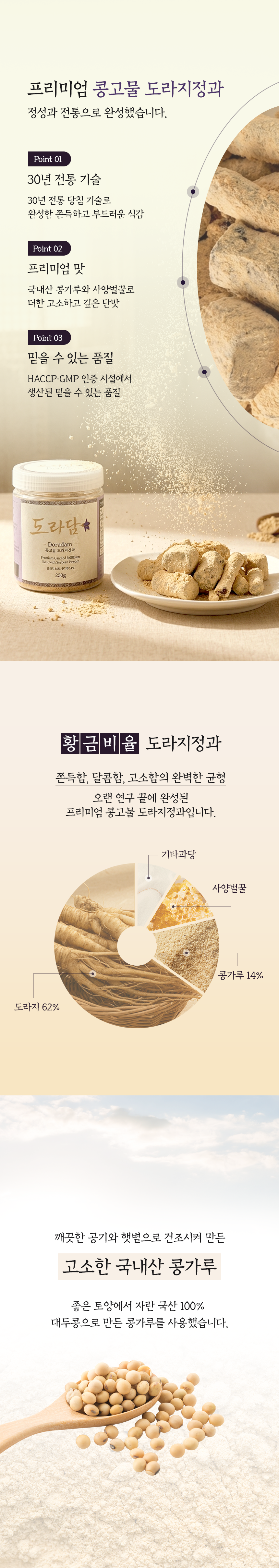 도라담 콩고물도라지정과 230g