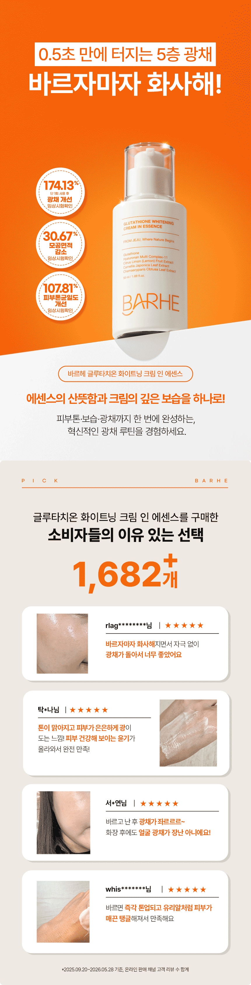 바르헤 글루타치온 화이트닝 크림 인 에센스 50ml