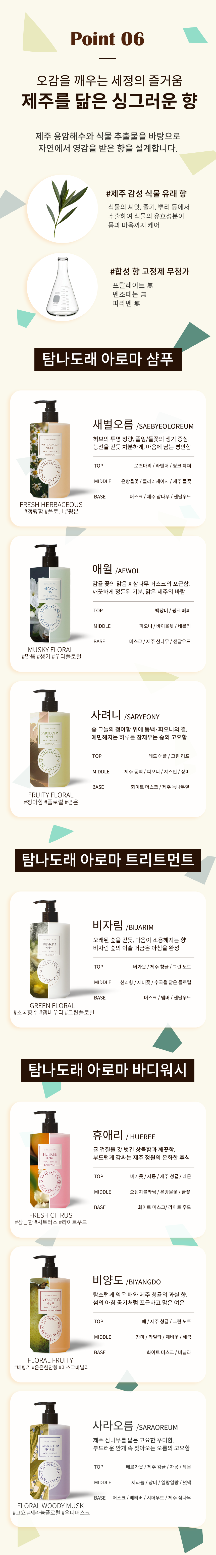 [기획 선물세트] 탐나도래 제주 스파 리추얼 약산성 퍼퓸 클린케어 풀세트 (500ml x3 + 50ml x4)