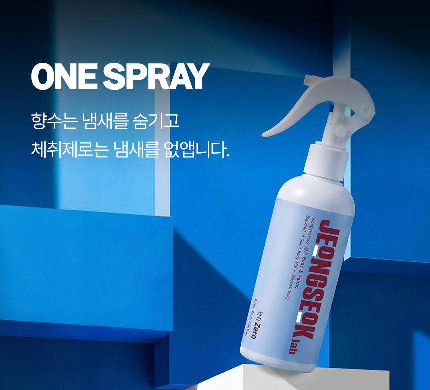겨드랑이 땀냄새 원인차단 바디미스트 패브릭 겸용 정석랩 체취제로 300ml