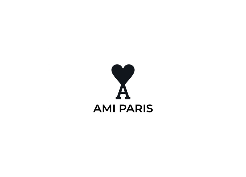 [100%정품] [ami] 아미 남녀공용 PARIS 로고 패치 코튼 반팔 티셔츠(네이비, 크림 XS~XL)