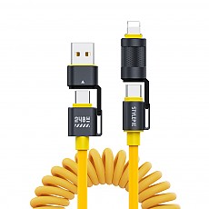[스타일파이] 240W 초고속 케이블 4in1 1.5M C74C 코일타입