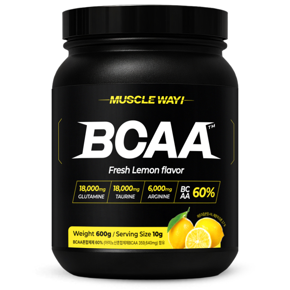 머슬웨이 BCAA 아미노산 보충제 레몬맛 600g