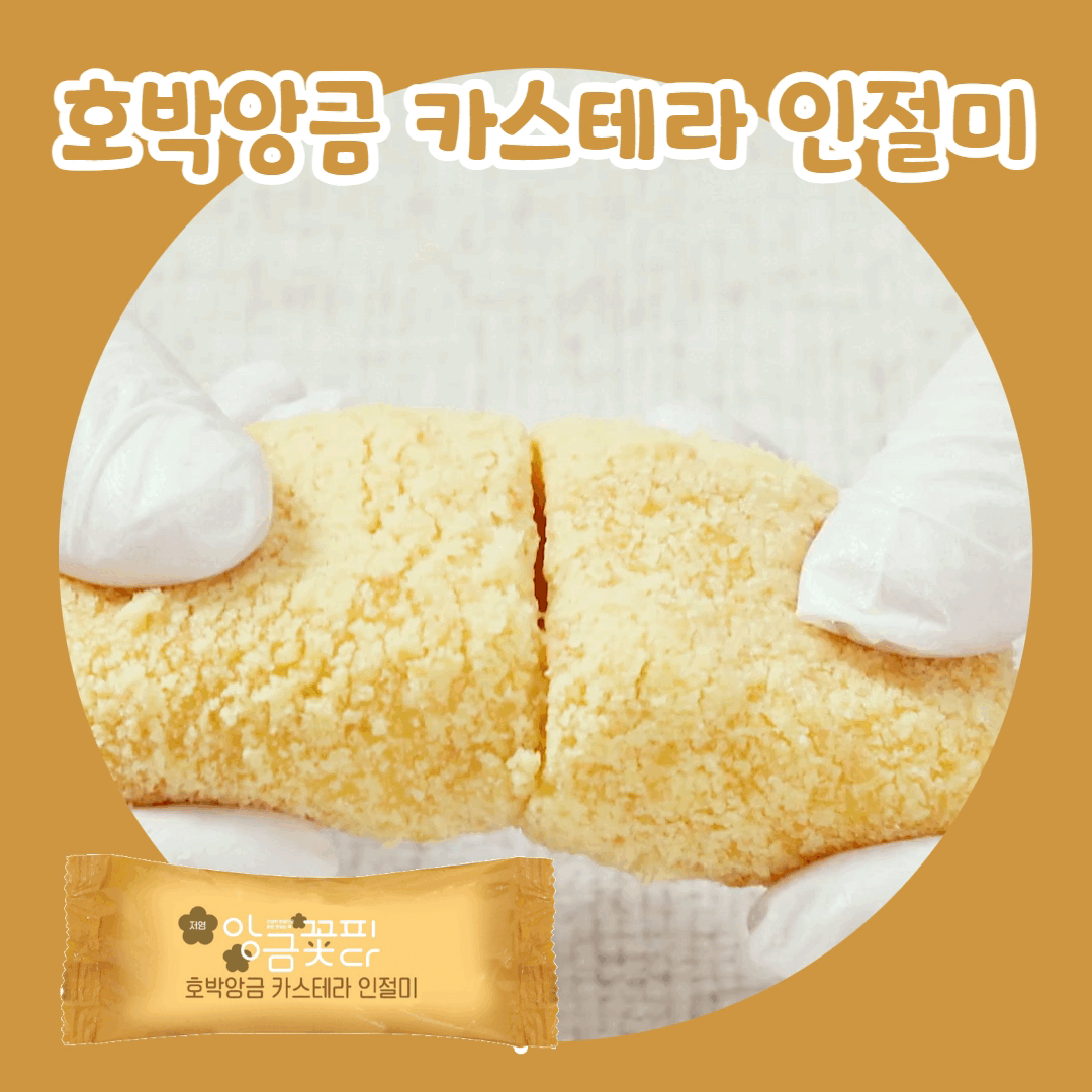 [단미정] 호박앙금 카스테라 인절미 500g x 10개
