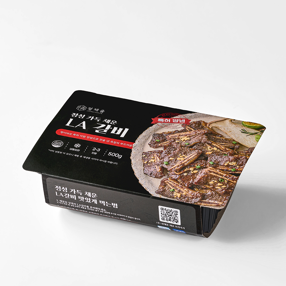 정채움 정성 가득 채운 LA갈비 500g 팽이버섯 비법 양념 소고기