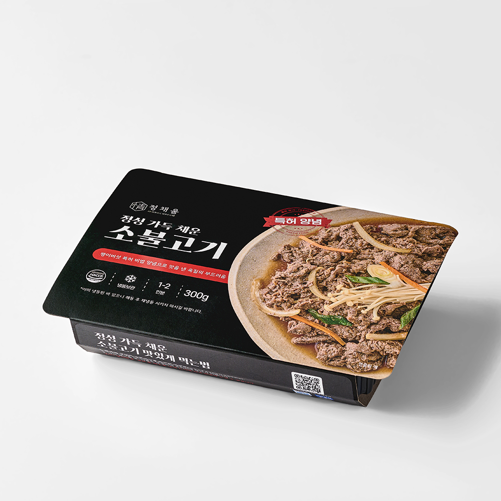 정채움 정성 가득 채운 소불고기 300g 팽이버섯 비법 양념 불고기 뚝불