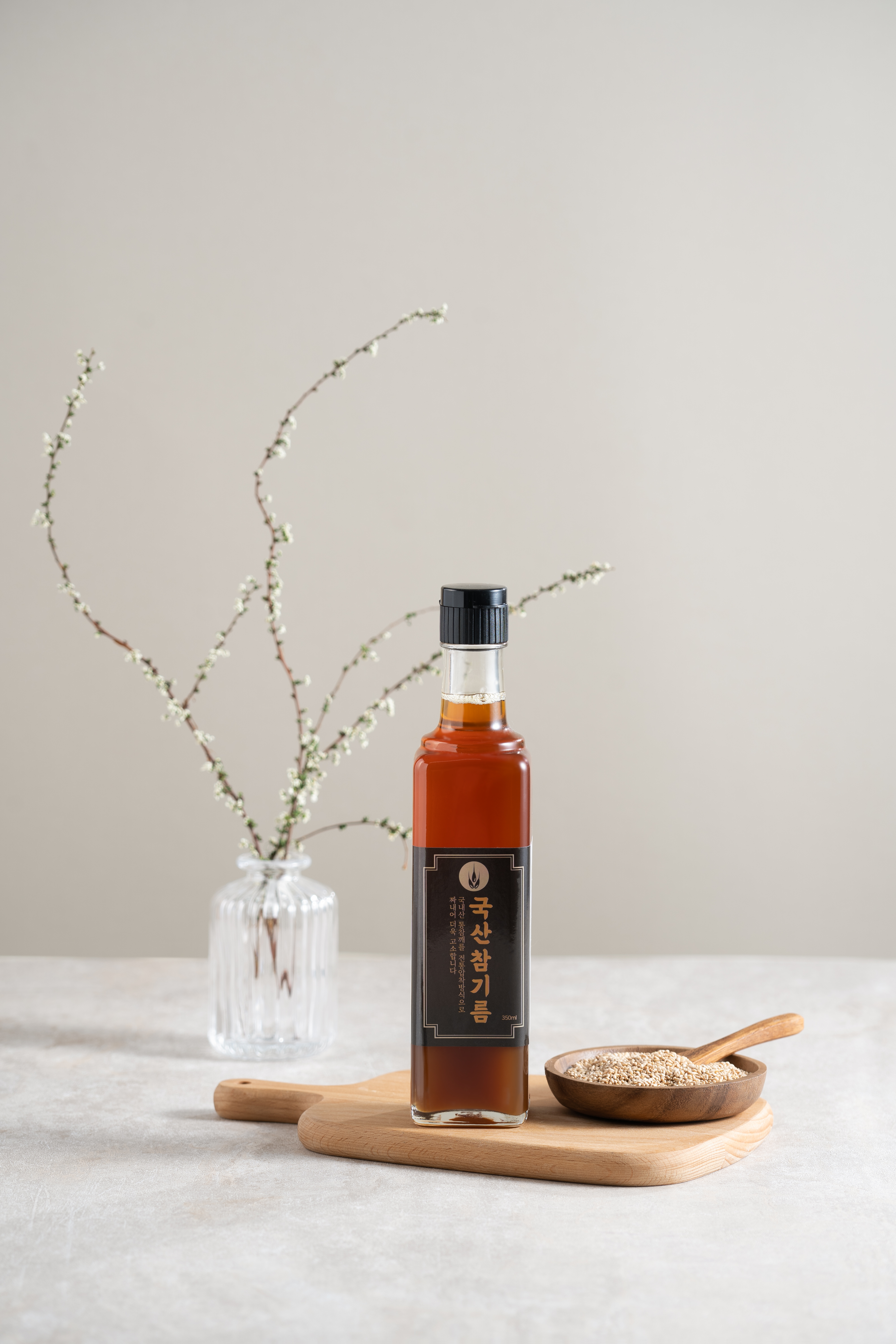 [당일착유] 25년산 햇국산 통참깨 100% 50년전통 신림기름집 국산 참기름 350ml