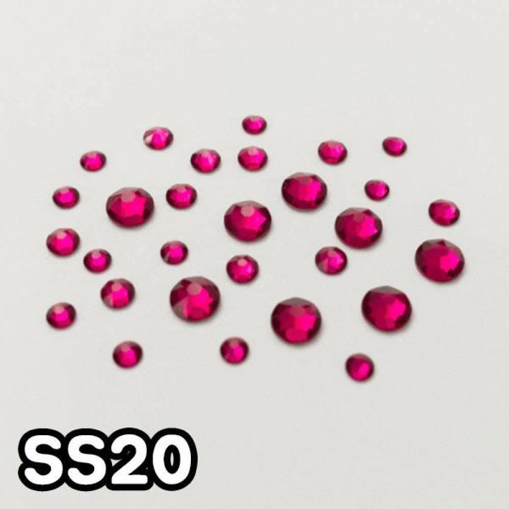 GGD 스와로브스키 2088 평스톤 - 루비 SS20 20개