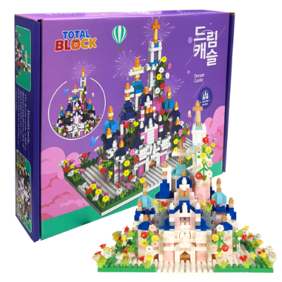 토탈블럭 드림캐슬 꿈의 성 958PCS 어린이 조립블럭 장난감 레고 성 호환 여아 장난감