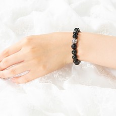 흑녹옥 실버925 은볼 원석 건강팔찌