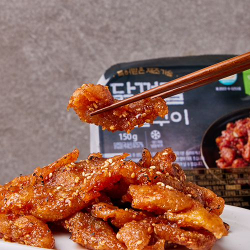 4+1 무료배송 특허받은 약선푸드 바삭하고 쫀득한 닭껍질 숯불구이(매콤)/찹쌀구이(고소) 150g 5팩 (7인분)