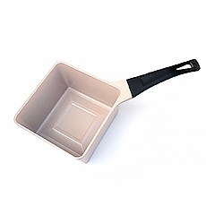 [특허] 신박한 고화력 라면냄비 사각 세라믹(가스용 뚜껑없음) 1인용 2인용 겸용 편수 한손 라면 전문 냄비