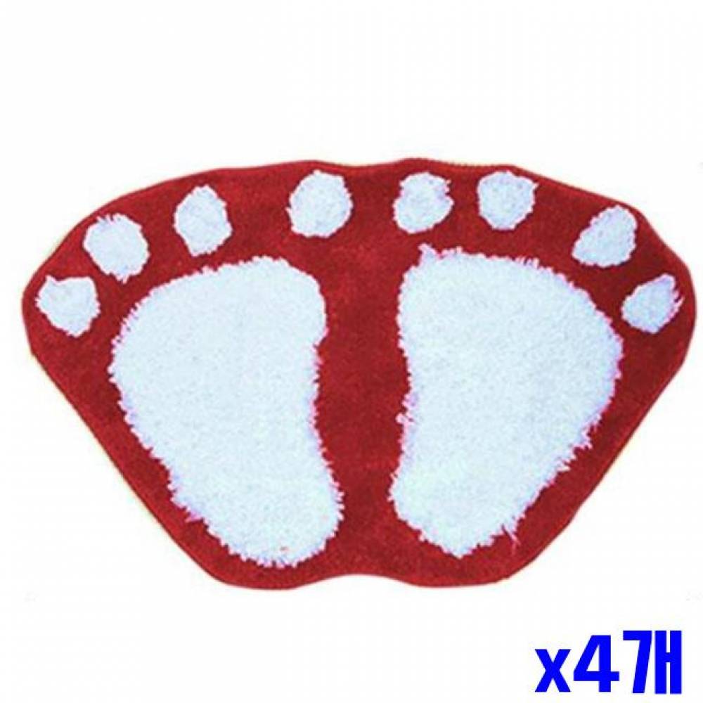 발디자인 모양 매트 소 60x38cm 색상랜덤 X4개