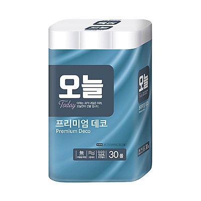 [★무료배송★] 도톰한 3겹 데코 엠보싱 오늘 프리미엄 (27m x 30롤)