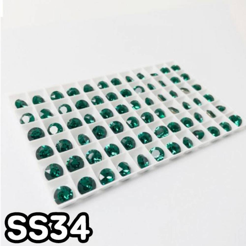 GGD 스와로브스키 브이컷 - 에메랄드 SS34 5개
