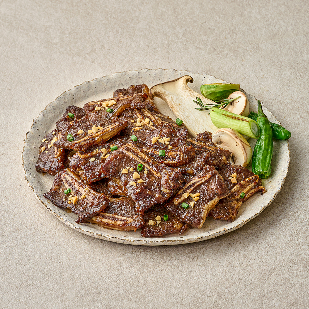 정채움 정성 가득 채운 LA갈비 500g 팽이버섯 비법 양념 소고기