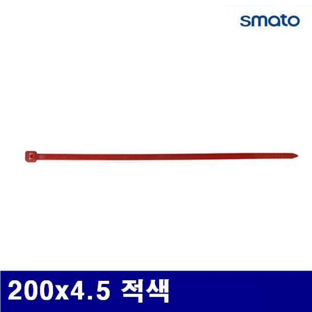 스마토 1125494 컬러케이블 타이 200x4.5 적색  (1봉(1 000ea))