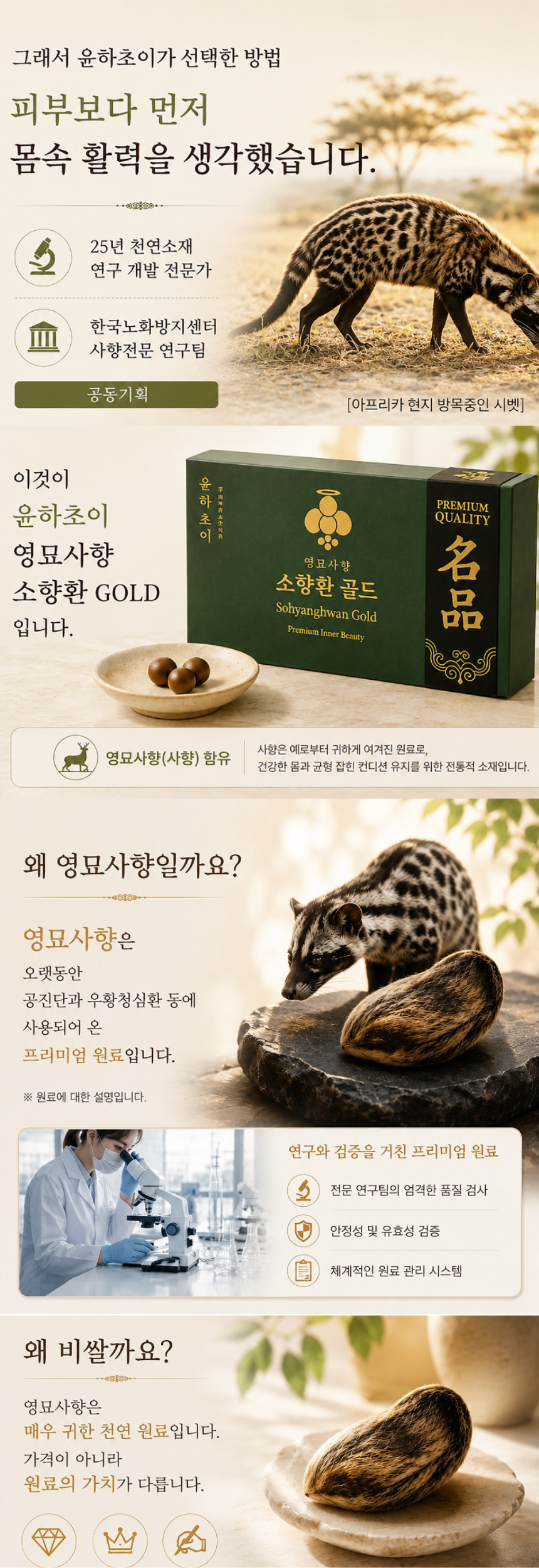 윤하초이 영묘사향 소향환골드 4g * 10환