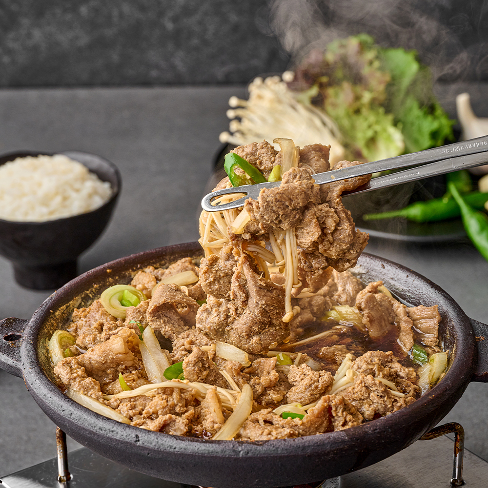 정채움 정성 가득 채운 돼지 불고기 간장맛 700g 팽이버섯 비법 양념 간장 제육 주물럭