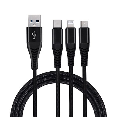 [지클랜] 60W 케이블 3 in 1 2M GLC-011