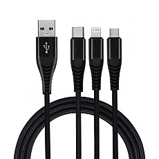 [지클랜] 60W 케이블 3 in 1 2M GLC-011