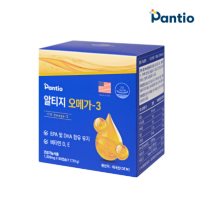 판티오 알티지 보령 약국오메가3 혈액개선 미국산 rTG 비타민E 1개(3개월분)