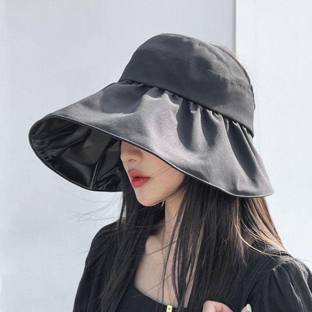 이중 셔링 여자 벙거지(블랙)
