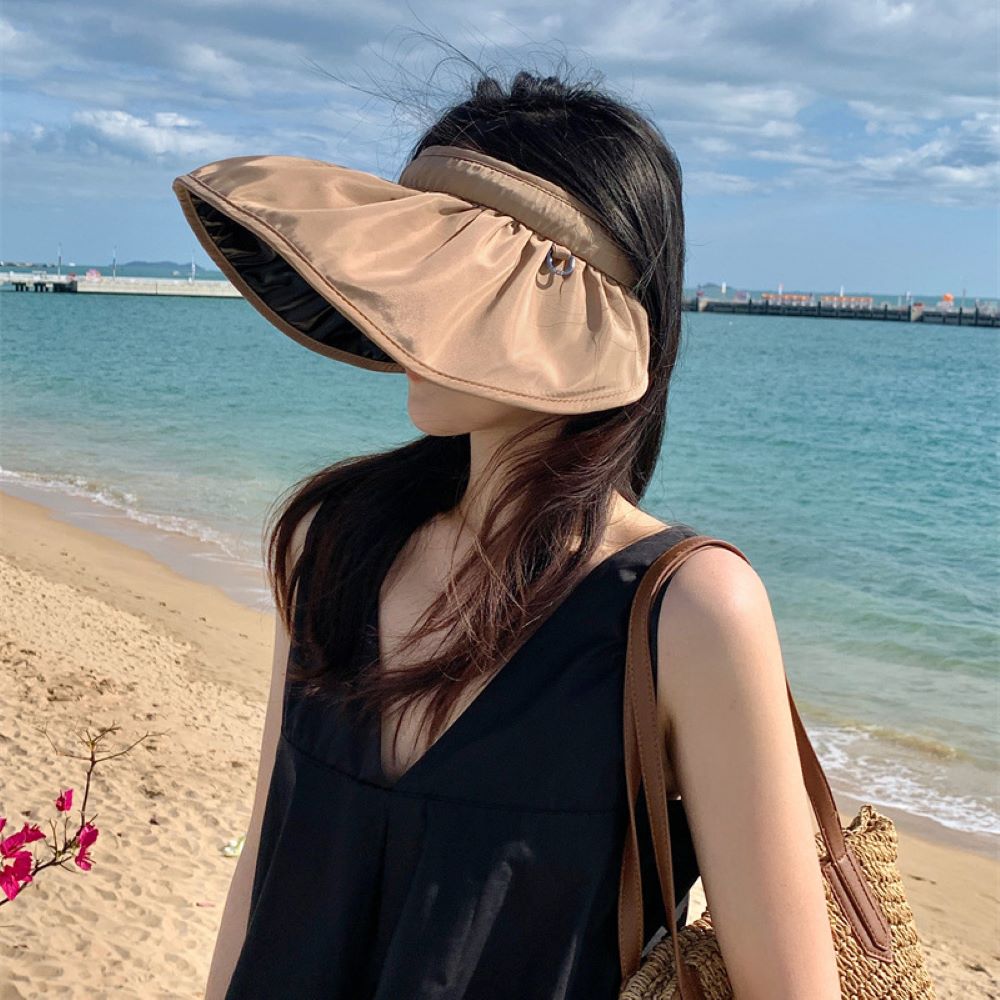 여성용 헤어밴드 썬캡 브라운