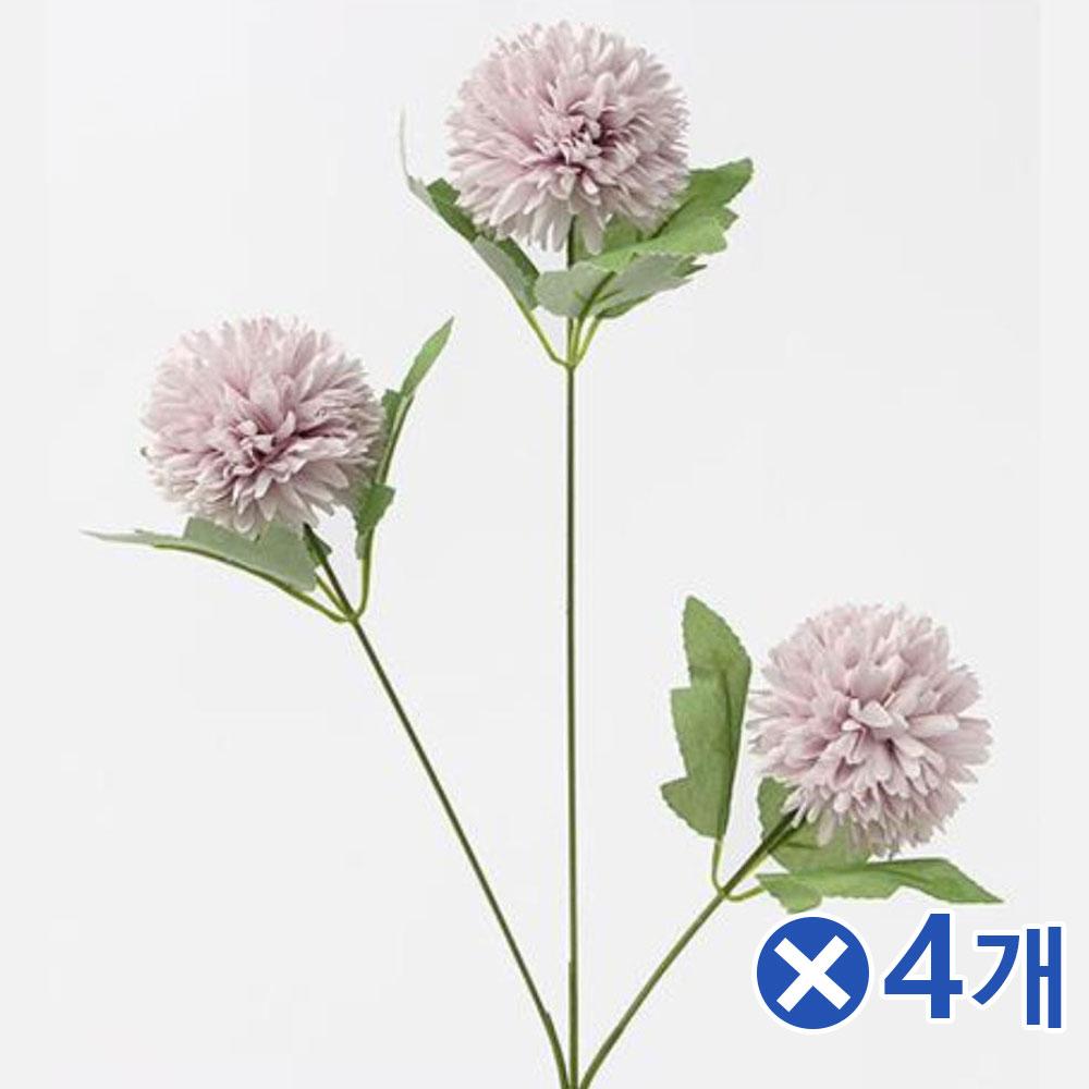 풍성한 파스텔 세송이 국화 조화 퍼플x4개 꽃조화
