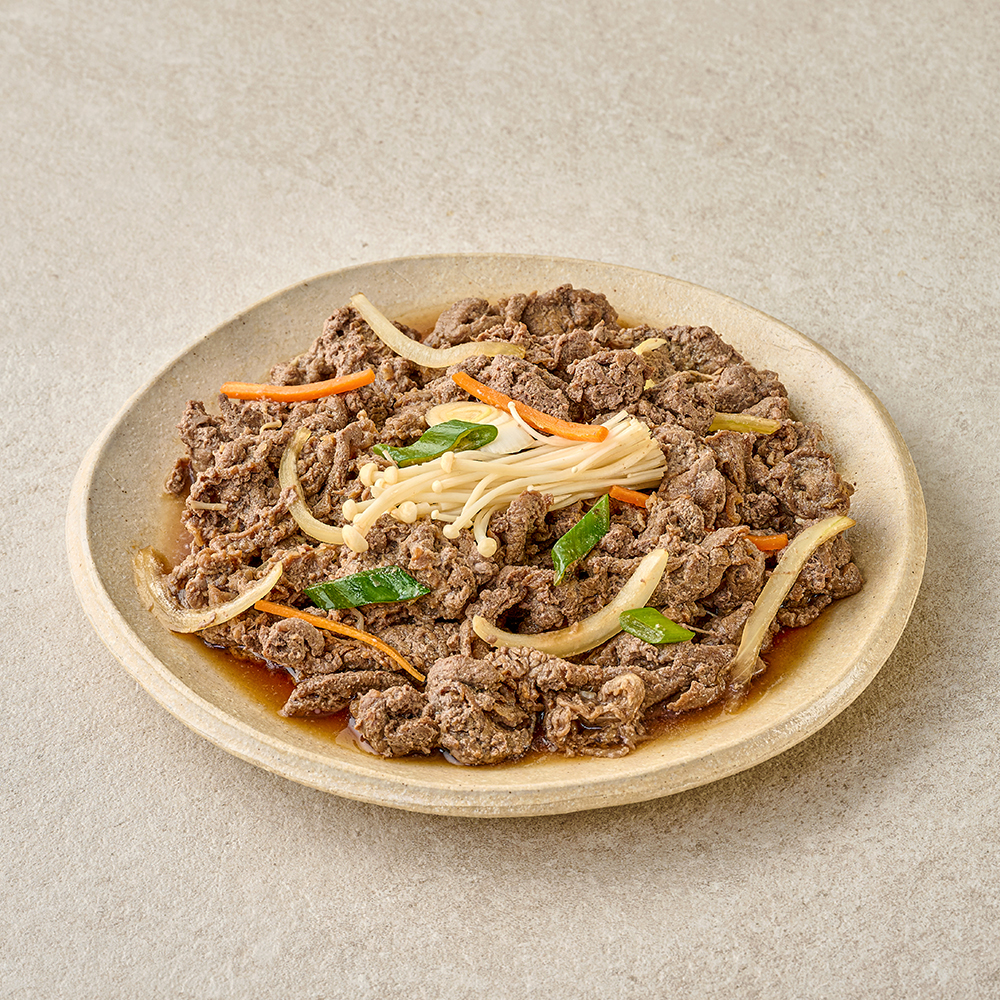 정채움 정성 가득 채운 소불고기 300g 팽이버섯 비법 양념 불고기 뚝불