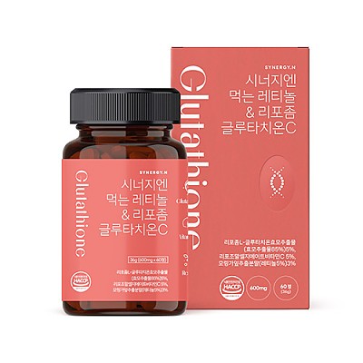 [★무료배송★ 시너지엔] 시너지엔 먹는레티놀 리포좀글루타치온C 600mg x 60정