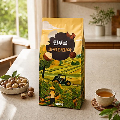 [민뚜루] 식이섬유 가득 낮은 칼로리 민뚜루 마카다미아 베트남 햇수확 통견과 400g