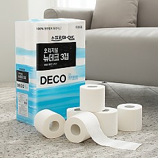 [★무료배송★ 비데겸용 천연펄프 100%] 오리지널 뉴데코 3겹 엠보싱 롤 화장지 (16m x 30롤)