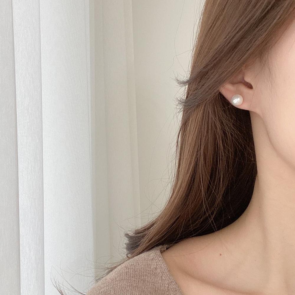 진주귀걸이 8mm 은925 실버귀걸이