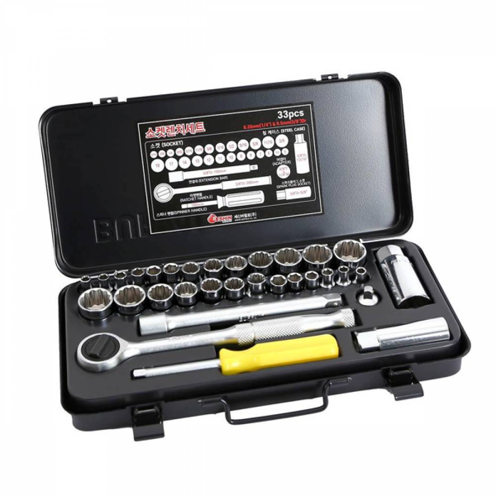 세신 6각12각 소켓렌치세트 1/4x3/8DR(in) 33pcs