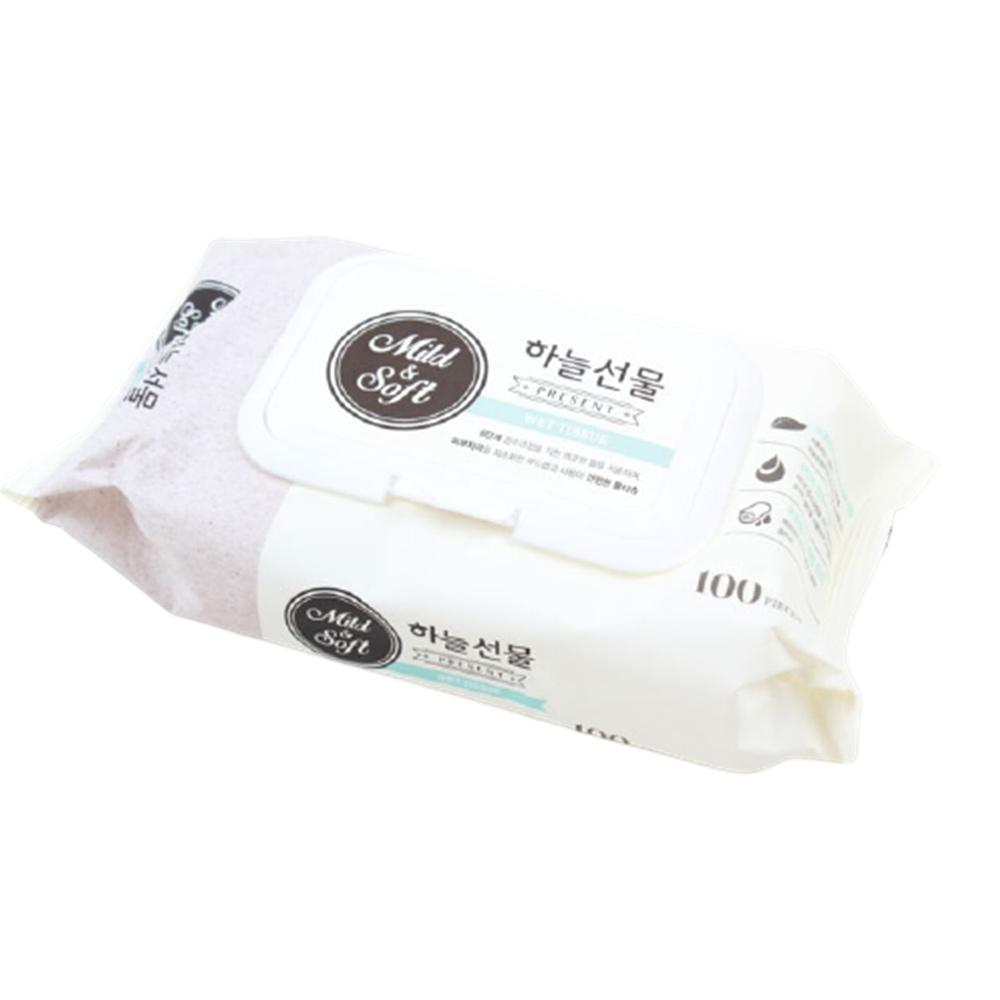 6단계 정수 보송 피톤치드 아기 물티슈 캡형 100매
