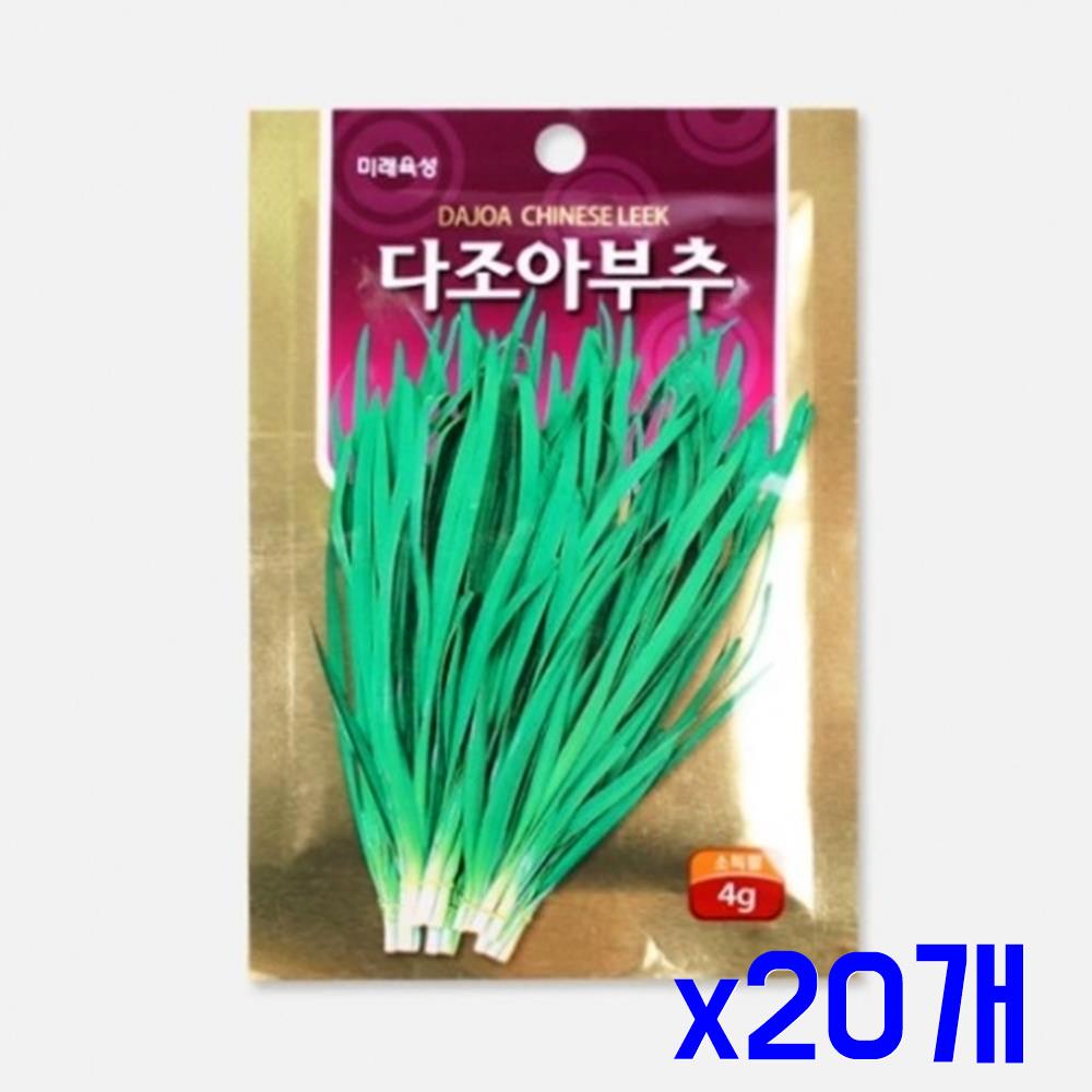모종 텃밭 가꾸기 부추 채소 씨앗 4g x20개