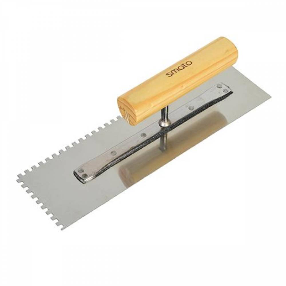스마토 흙손 미장 미장칼 사각 톱니고대 270x80x0.7x3mm