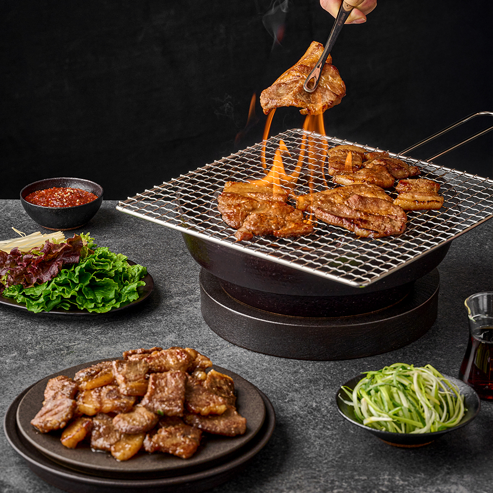 정채움 정성 가득 채운 두툼 칼집 구이 간장맛 700g 팽이버섯 비법 양념 돼지