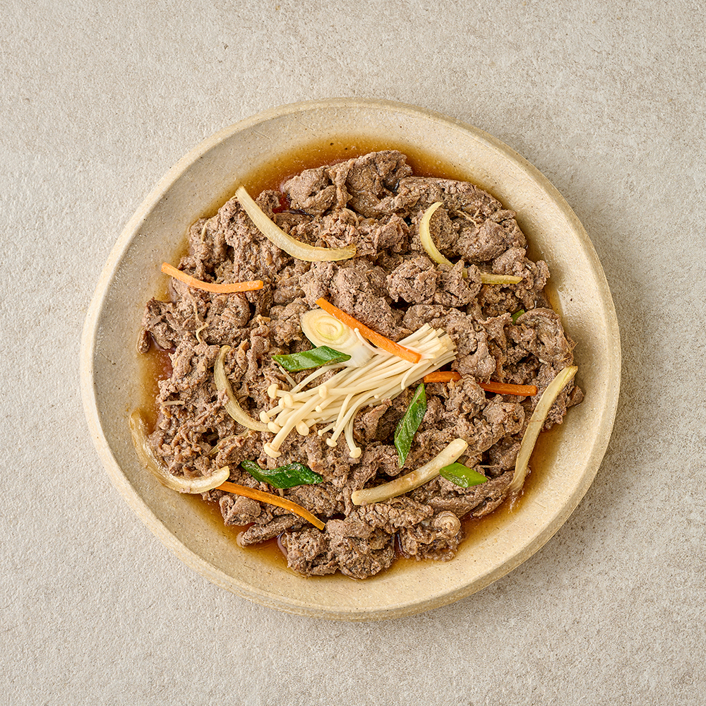 정채움 정성 가득 채운 소불고기 300g 팽이버섯 비법 양념 불고기 뚝불