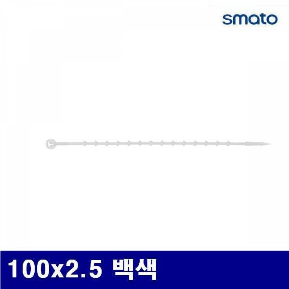 스마토 1125546 구슬타이 100x2.5 백색 1봉 1 000ea (1봉(1 000EA))