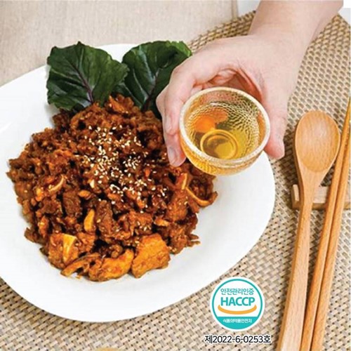 무료배송 220g×5팩(10인분) 특허받은 약선푸드 불향 돼지오돌뼈 숯불구이(매운맛/순한맛) 택1