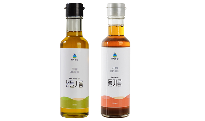 [당일착유] 고창 오복농산 냉압착 국산 참기름 들기름 생들기름 180ml (신선도 보장)