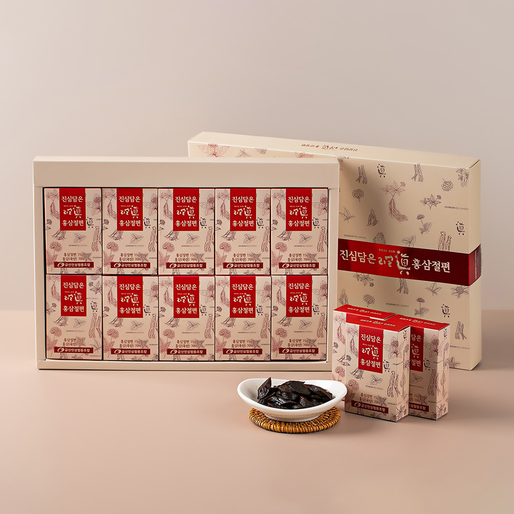 [금산인삼협동조합]리얼진 홍삼절편 15g × 10개입
