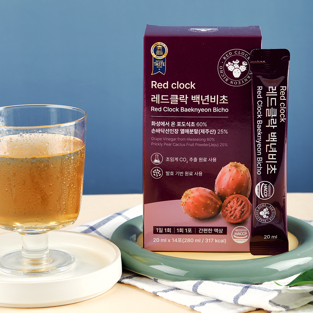 [레드클락] 백년비초 마시는 식초 발효음료 20ml 14포 2박스
