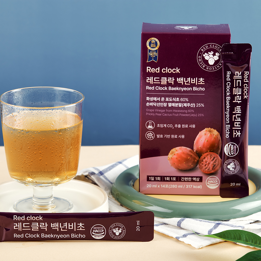 [레드클락] 백년비초 마시는 식초 발효음료 20ml 14포 2박스