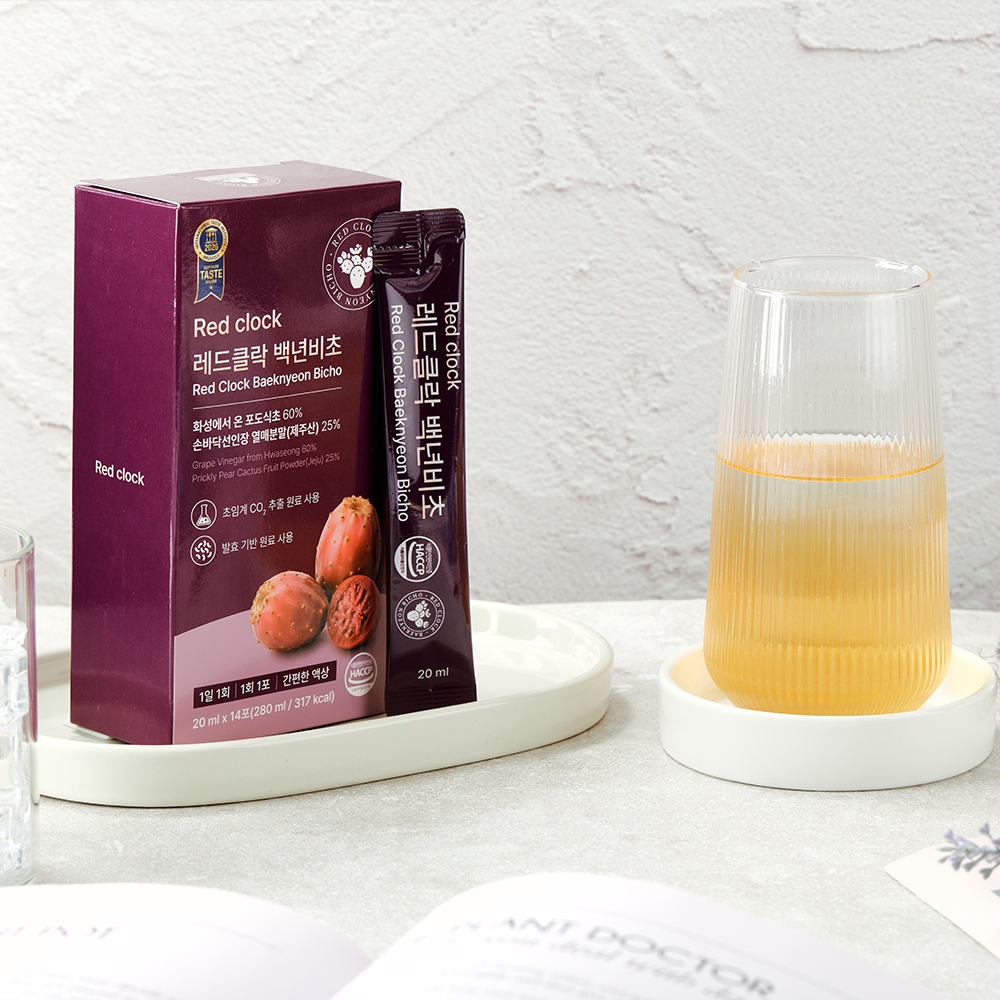 [레드클락] 백년비초 마시는 식초 발효음료 20ml 14포 2박스