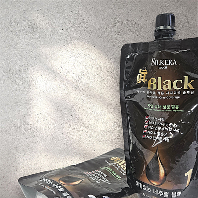 실케라 진블랙 새치커버 염색약 450ml