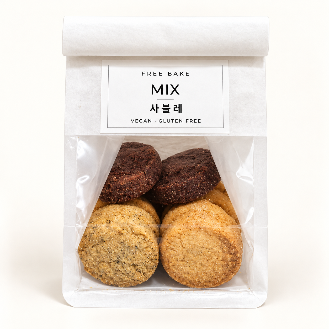 비건 글루텐프리 사블레 쿠키 12개입 바닐라 얼그레이 초코 믹스 맛선택